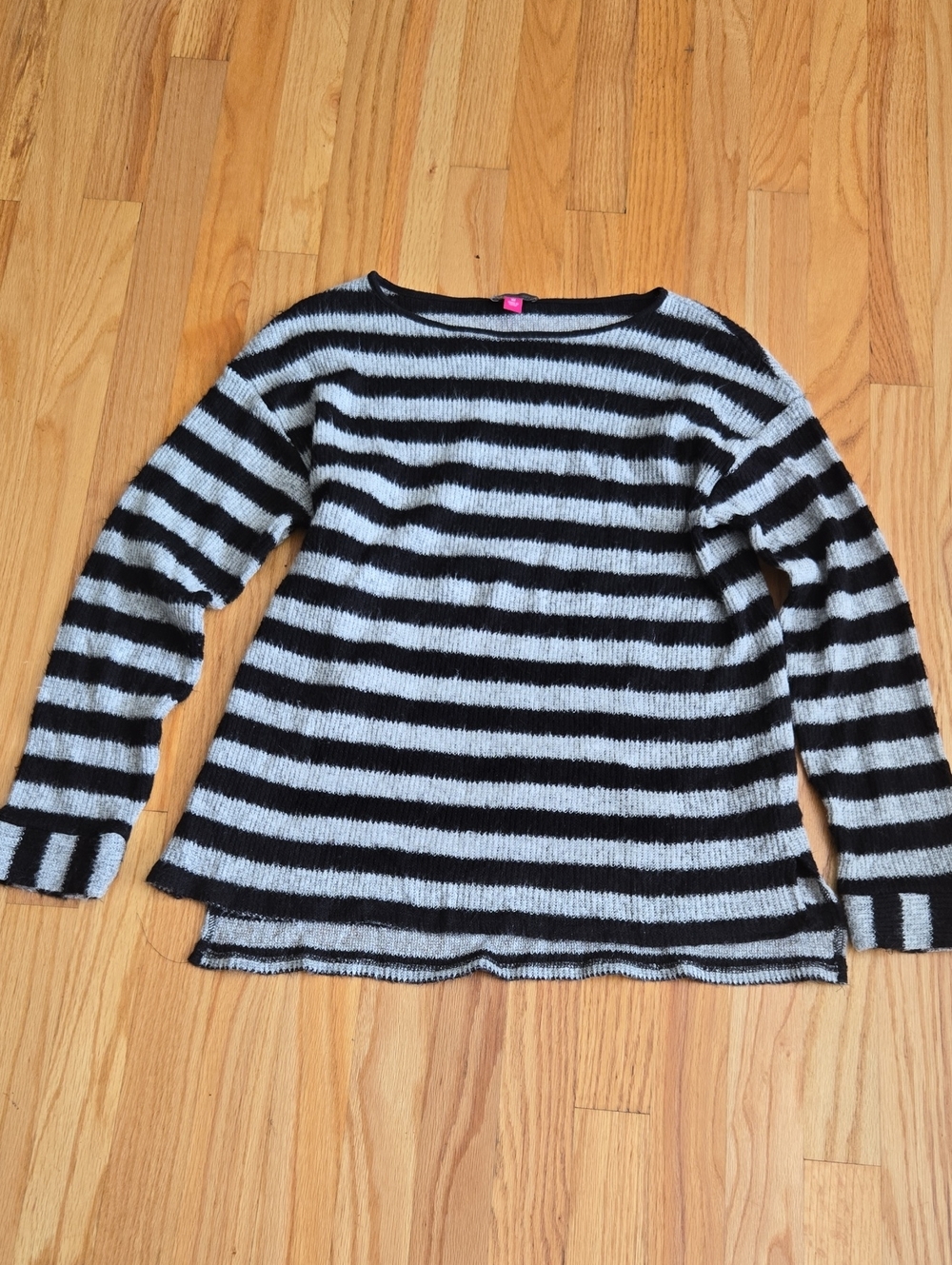Vince Camuto, Size Medium Striped Black and White Sweater